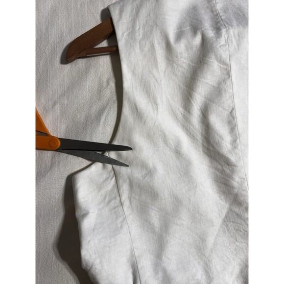 Banana Republic White Linen Cotton Vest Tailored Lined 12 - Picture 7 of 13